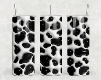 Cow Print|Skinny Tumbler|Optional Bluetooth Speaker| Speaker Color Varies (Color: 298712993)