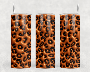 Leopard Print|Skinny Tumbler|Optional Bluetooth Speaker| Speaker Color Varies (Color: 298816266)