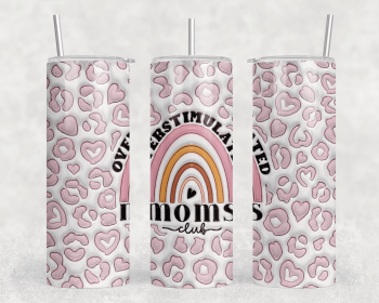 Overstimulated Moms Club|Skinny Tumbler|Optional Bluetooth Speaker| Speaker Color Varies (Color: 299317351)