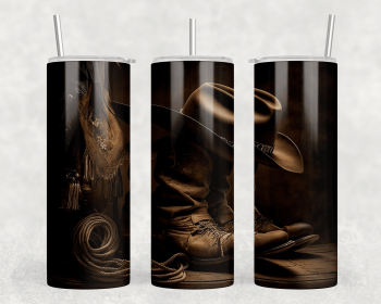 Cowboy|Skinny Tumbler|Optional Bluetooth Speaker| Speaker Color Varies (Color: 302420985)
