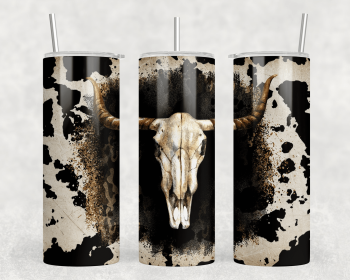 Western Bull Skull|Skinny Tumbler|Optional Bluetooth Speaker| Speaker Color Varies (Color: 303422754)