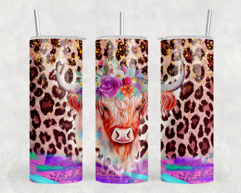 Leopard Print Cowboy Boots|Skinny Tumbler|Optional Bluetooth Speaker| Speaker Color Varies (Color: 306016004)