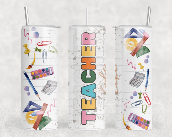 Teacher|Skinny Tumbler|Optional Bluetooth Speaker| Speaker Color Varies (Color: 308122584)