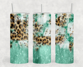 Leopard Print|Skinny Tumbler|Optional Bluetooth Speaker| Speaker Color Varies (Color: 308821815)
