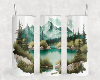 Mountains|Skinny Tumbler|Optional Bluetooth Speaker| Speaker Color Varies (Color: 311021985)