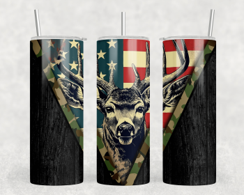 Deer|Skinny Tumbler|Optional Bluetooth Speaker| Speaker Color Varies (Color: 311813447)