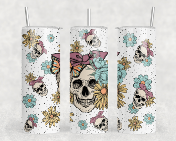 Skull|Skinny Tumbler|Optional Bluetooth Speaker| Speaker Color Varies (Color: 312022369)
