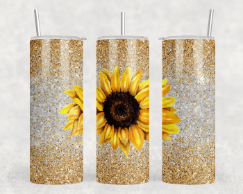 Sunflower|Skinny Tumbler|Optional Bluetooth Speaker| Speaker Color Varies (Color: 316622511)