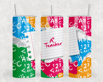 Teacher|Skinny Tumbler|Optional Bluetooth Speaker| Speaker Color Varies (Color: 319419439)