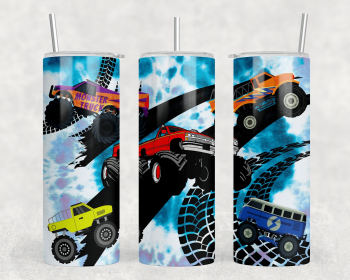 Monster Trucks|Skinny Tumbler|Optional Bluetooth Speaker| Speaker Color Varies (Color: 321821974)