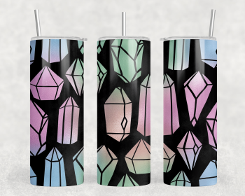 Crystals|Skinny Tumbler|Optional Bluetooth Speaker| Speaker Color Varies (Color: 330113229)