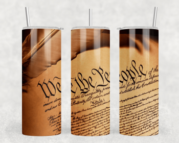 We The People|Skinny Tumbler|Optional Bluetooth Speaker| Speaker Color Varies (Color: 331622737)
