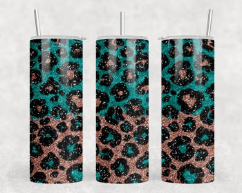 Leopard Print|Skinny Tumbler|Optional Bluetooth Speaker| Speaker Color Varies (Color: 333616264)