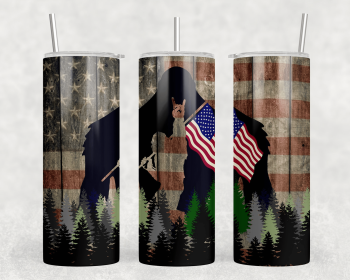 Sasquatch|Skinny Tumbler|Optional Bluetooth Speaker| Speaker Color Varies (Color: 338318221)