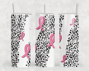 Pink Ribbons|Skinny Tumbler|Optional Bluetooth Speaker| Speaker Color Varies (Color: 340817748)
