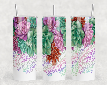 Succulents|Skinny Tumbler|Optional Bluetooth Speaker| Speaker Color Varies (Color: 341522451)