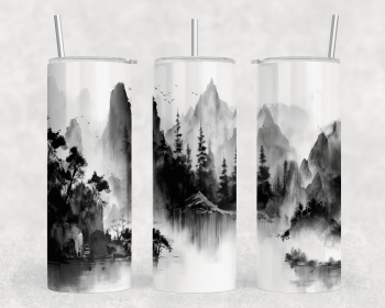 Mountains|Skinny Tumbler|Optional Bluetooth Speaker| Speaker Color Varies (Color: 347421984)