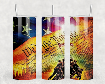 We The People|Skinny Tumbler|Optional Bluetooth Speaker| Speaker Color Varies (Color: 347619987)