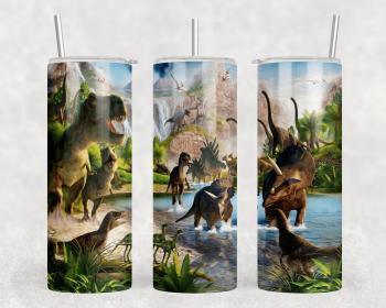 Dinosaurs|Skinny Tumbler|Optional Bluetooth Speaker| Speaker Color Varies (Color: 349513517)