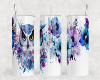 Owl|Skinny Tumbler|Optional Bluetooth Speaker| Speaker Color Varies (Color: 350017363)