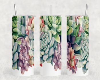 Succulents|Skinny Tumbler|Optional Bluetooth Speaker| Speaker Color Varies (Color: 351122450)
