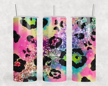 Leopard Print|Skinny Tumbler|Optional Bluetooth Speaker| Speaker Color Varies (Color: 353316259)