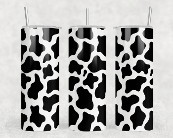 Cow Print|Skinny Tumbler|Optional Bluetooth Speaker| Speaker Color Varies (Color: 354920955)