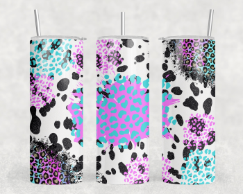 Leopard Print|Skinny Tumbler|Optional Bluetooth Speaker| Speaker Color Varies (Color: 357021808)