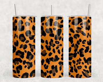 Leopard Print|Skinny Tumbler|Optional Bluetooth Speaker| Speaker Color Varies (Color: 361416256)