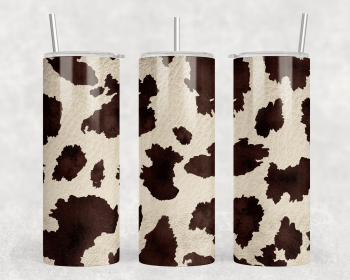 Cow Print|Skinny Tumbler|Optional Bluetooth Speaker| Speaker Color Varies (Color: 362320954)