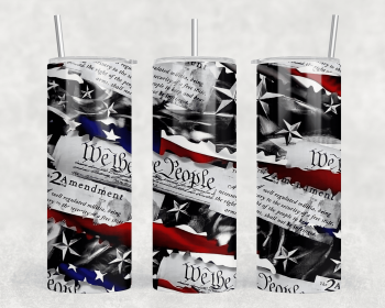 We The People|Skinny Tumbler|Optional Bluetooth Speaker| Speaker Color Varies (Color: 363022734)