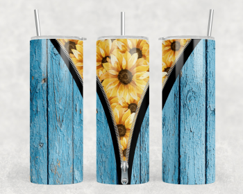 Sunflowers|Skinny Tumbler|Optional Bluetooth Speaker| Speaker Color Varies (Color: 364819174)