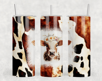 Cow|Skinny Tumbler|Optional Bluetooth Speaker| Speaker Color Varies (Color: 367013025)