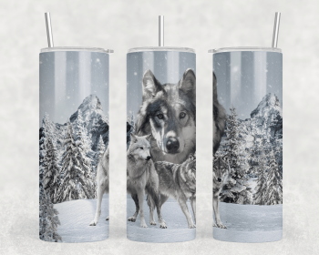 Wolves|Skinny Tumbler|Optional Bluetooth Speaker| Speaker Color Varies (Color: 369820434)