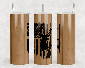 Deer Hunting|Skinny Tumbler|Optional Bluetooth Speaker| Speaker Color Varies (Color: 370813430)