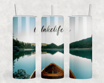 Lake Life|Skinny Tumbler|Optional Bluetooth Speaker| Speaker Color Varies (Color: 378315923)