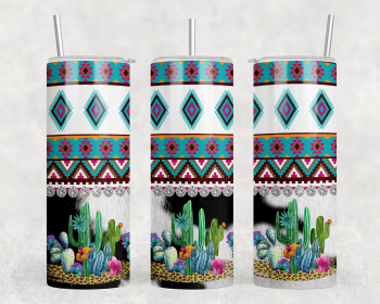 Aztec Cactus|Skinny Tumbler|Optional Bluetooth Speaker| Speaker Color Varies (Color: 380520557)
