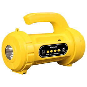 Supersonic 4" Bluetooth TWS Speaker with FM Radio &  Flashlight (Color: Yellow)