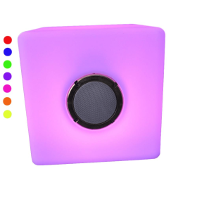 Color Changing Cube Furniture with Bluetooth Speaker (size: 16in)