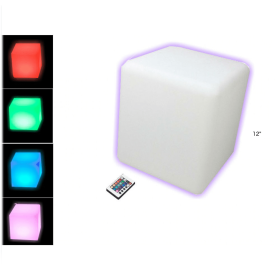 Color Changing Cube Furniture with Bluetooth Speaker (size: 12in)